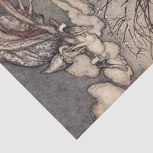 Papier Mousseline "Jack Frost" par Arthur Rackham (Détail)