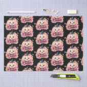 Papier Mousseline Jack O' Lantern Feuille Orange Noir Halloween (Artisanat)