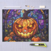 Papier Mousseline Jack-o'-lanterne en verre tendu : Élégance Éffraya (Artisanat)