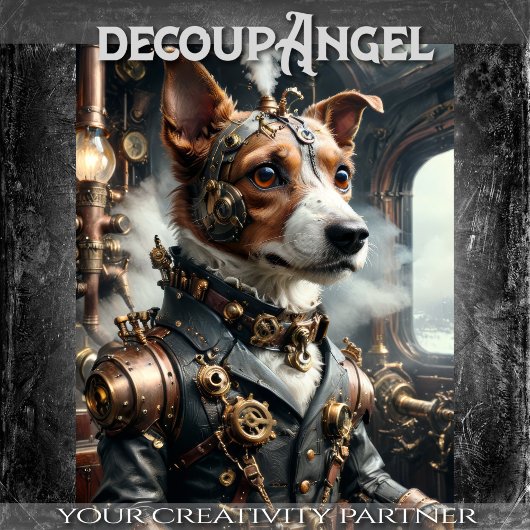 Papier Mousseline Jack Russell - Découpage -