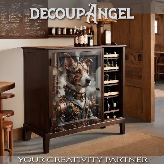 Papier Mousseline Jack Russell - Découpage -