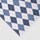 Papier Mousseline Jacquard bleu blanc plaid (Détail)