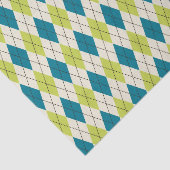 Papier Mousseline Jacquard bleu et vert (Détail)