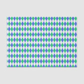 Papier Mousseline Jacquard bleu et vert (Recto)