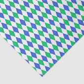 Papier Mousseline Jacquard bleu et vert (Détail)