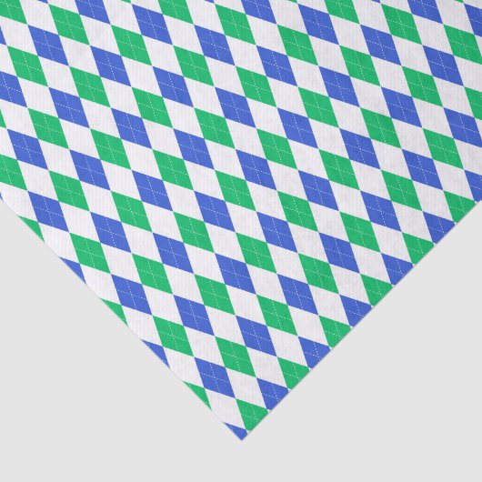 Papier Mousseline Jacquard bleu et vert (Détail)
