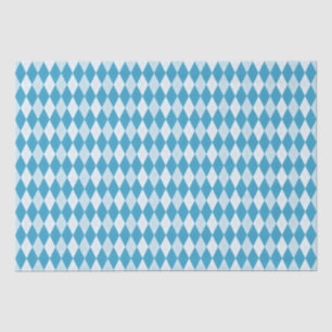 Papier Mousseline Jacquard bleu Peacock Petite forme diamant