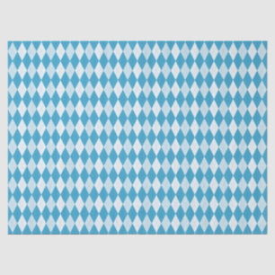 Papier Mousseline Jacquard bleu Peacock Petite forme diamant