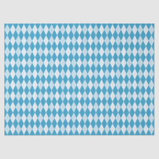 Papier Mousseline Jacquard bleu Peacock Petite forme diamant