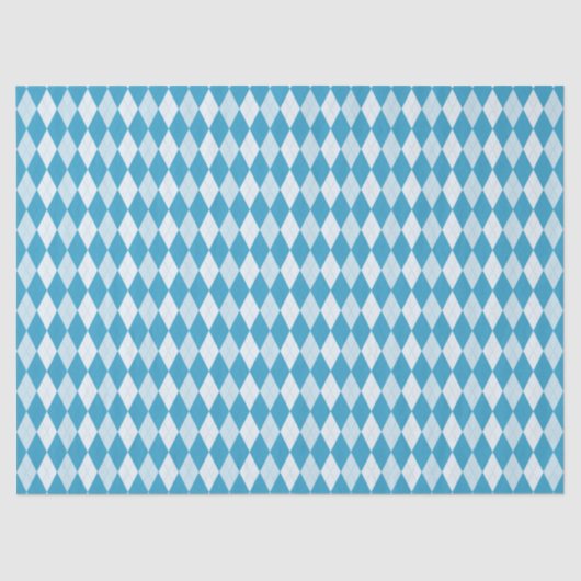 Papier Mousseline Jacquard bleu Peacock Petite forme diamant (Recto)