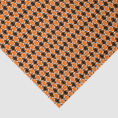 Papier Mousseline Jacquard d'Halloween - Diamants noirs et orange (Détail)