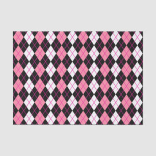 Papier Mousseline Jacquard rose noir blanc Diamant Design