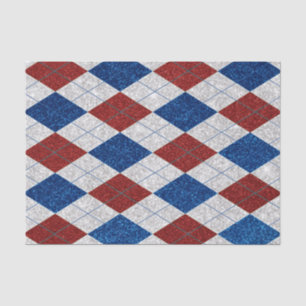Papier Mousseline Jacquard rouge, blanc, bleu 4 juillet Parties scin