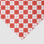 Papier Mousseline Jacquard Rouge Et Blanc (Détail)