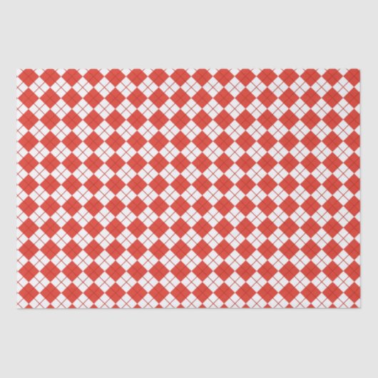 Papier Mousseline Jacquard Rouge Et Blanc (Recto)