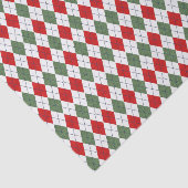Papier Mousseline Jacquard vert et rouge (Détail)