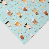 Papier Mousseline J'adore le bleu bulle (Détail)