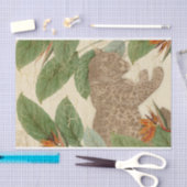 Papier Mousseline Jaguar vintage Floral (Artisanat)