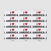 Papier Mousseline J'aime l'Amérique (Recto)