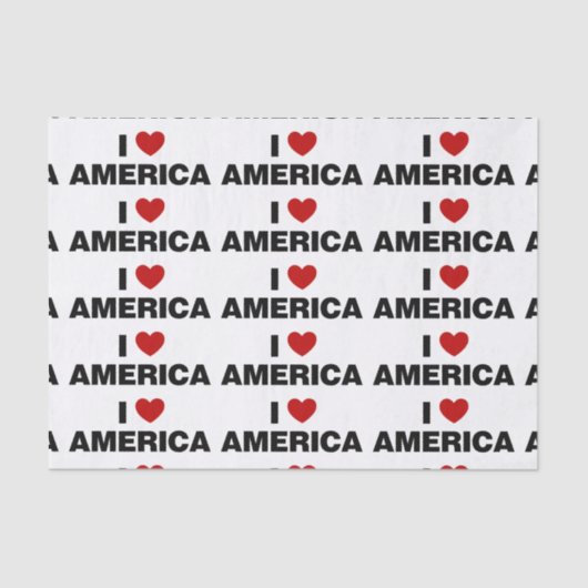 Papier Mousseline J'aime l'Amérique (Recto)