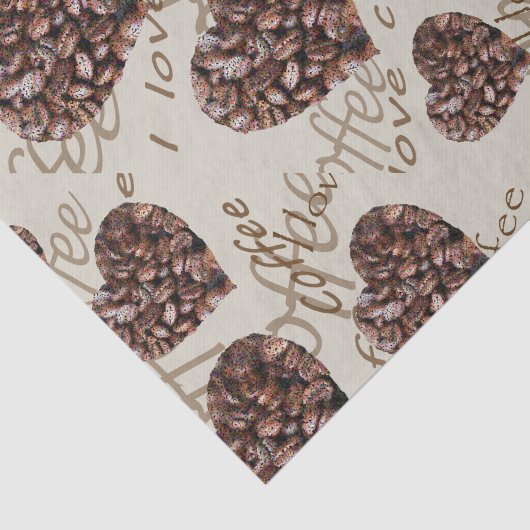 Papier Mousseline J'aime le café ! ! (Détail)