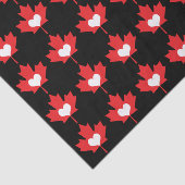 Papier Mousseline J'aime le coeur du Canada et la feuille d'érable (Détail)