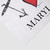 Papier Mousseline j'aime le maryland (Détail)