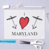 Papier Mousseline j'aime le maryland (Artisanat)