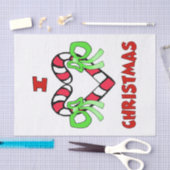 Papier Mousseline J'aime le papier de tissus de Noël (Artisanat)