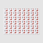 Papier Mousseline J'aime les cardinaux (Recto)