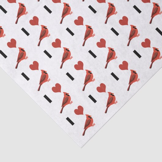 Papier Mousseline J'aime les cardinaux (Détail)