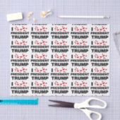 Papier Mousseline J'aime les coeurs du président Trump (Artisanat)