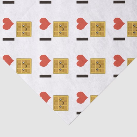 Papier Mousseline J'aime les gaufres (Détail)