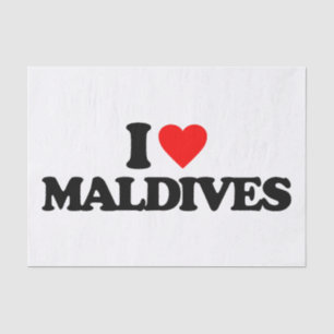 PAPIER MOUSSELINE J'AIME LES MALDIVES