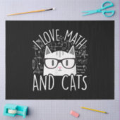 Papier Mousseline J'Aime Les Maths Et Les Chats Cute Kitty Chat (Artisanat)