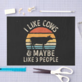 Papier Mousseline J'Aime Les Vaches Et Peut-Être 3 Personnes La Vach (Artisanat)