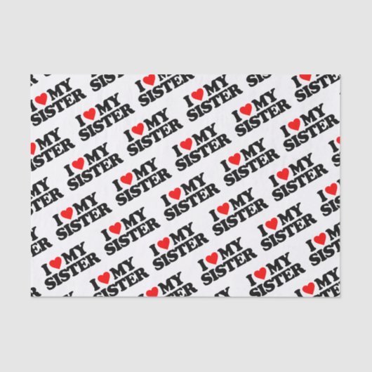 PAPIER MOUSSELINE J'AIME MA SOEUR (Recto)