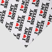 PAPIER MOUSSELINE J'AIME MA SOEUR (Détail)