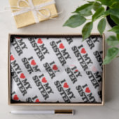 PAPIER MOUSSELINE J'AIME MA SOEUR (Cadeau)