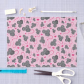 Papier Mousseline J'aime mon motif de souris dans le rose (Artisanat)