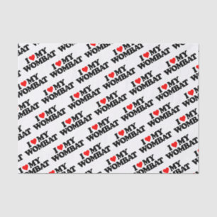 PAPIER MOUSSELINE J'AIME MON WOMBAT