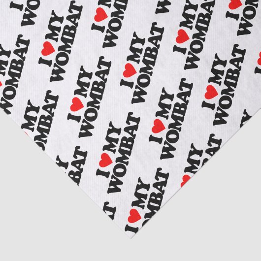 PAPIER MOUSSELINE J'AIME MON WOMBAT (Détail)