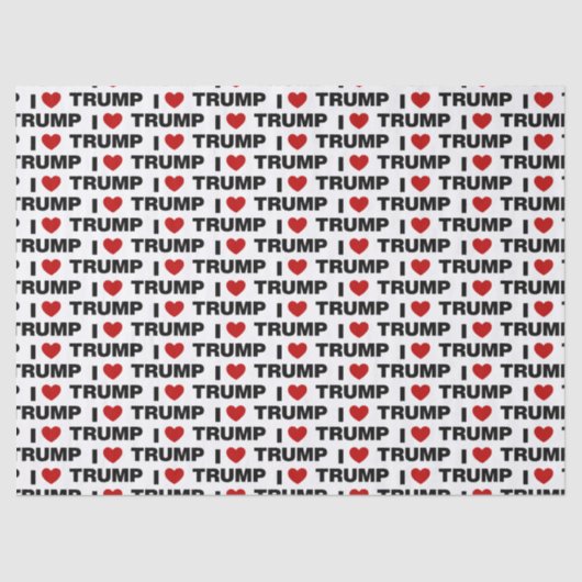 Papier Mousseline J'aime Trump (Recto)