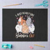 Papier Mousseline J'Aime Vraiment Les Lapins (Artisanat)