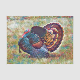 Papier Mousseline Jake Wild Turkey Monet Style Dessin Découpage