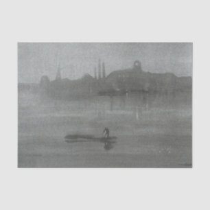 Papier Mousseline James Whistler - Nocturne : La Tamise à Battersea
