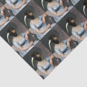 Papier Mousseline Jane Austen portrait with bird head (Détail)
