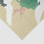 Papier Mousseline Japanese Crane and Pine Tree (Détail)