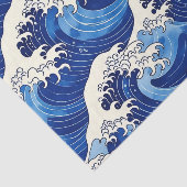 Papier Mousseline Japanese Great Wave Pattern Ocean  (Détail)