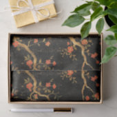 Papier Mousseline Japanese-inspired Golden Branches & Flowers (Cadeau)